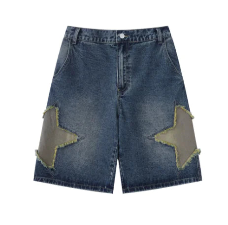 Men's Summer Harajuku Streetwear Denim Shorts